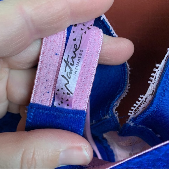 Lingerie-Nature’s intimates sheer lingerie,blue/pink, 36b - Picture 14 of 16